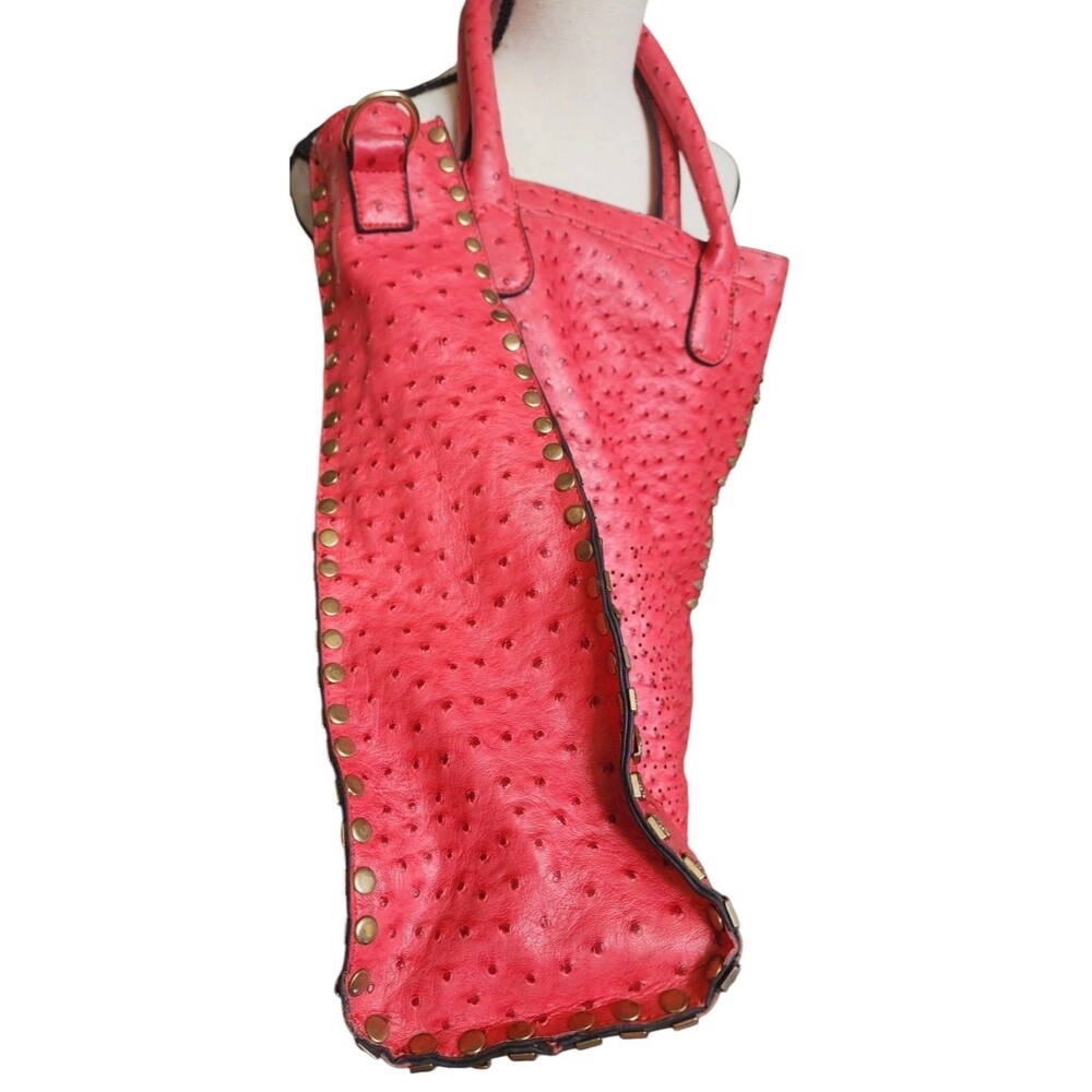 Vivienne Westwood Red Ostrich Bag Large Orb Logo on Front - Picture 5 of 10